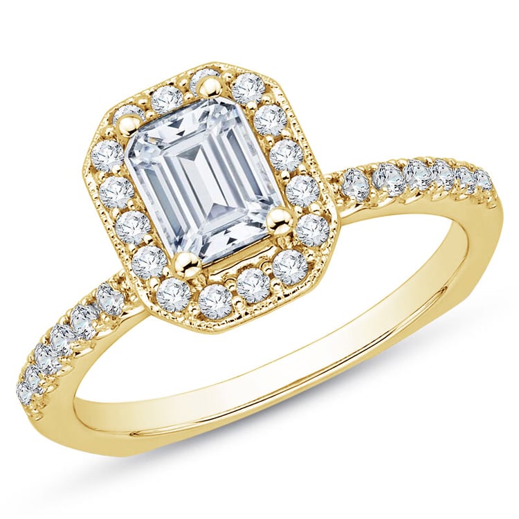 Zlatý diamantový prsten pro zásnuby 75159