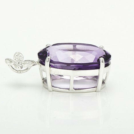 Zlatý přívěsek s broušeným ametystem 2508