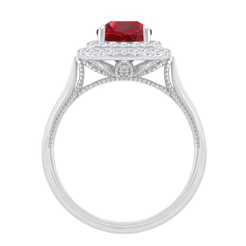 Luxusní zlatý prsten se spinelem a diamanty Charmaine