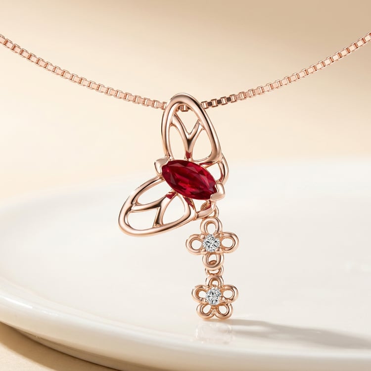 Rubínový náhrdelník s diamanty 171285
