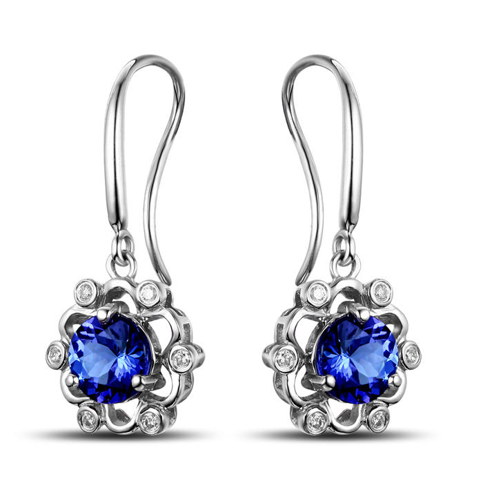 Zlaté květinové náušnice 3683