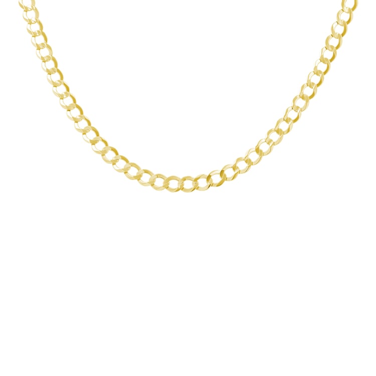 Středně silný panzer řetízek 55 cm z 14k zlata