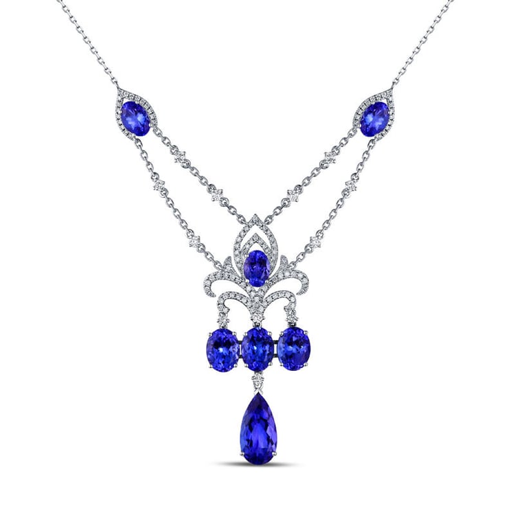 Tanzanitový náhrdelník 9833