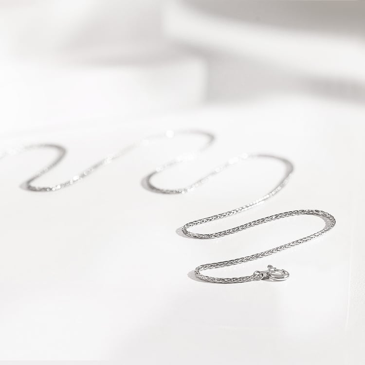 Platinový spiga řetízek 158485