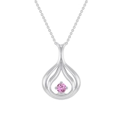 Elegantní zlatý přívěsek s růžovým safírem Tommie