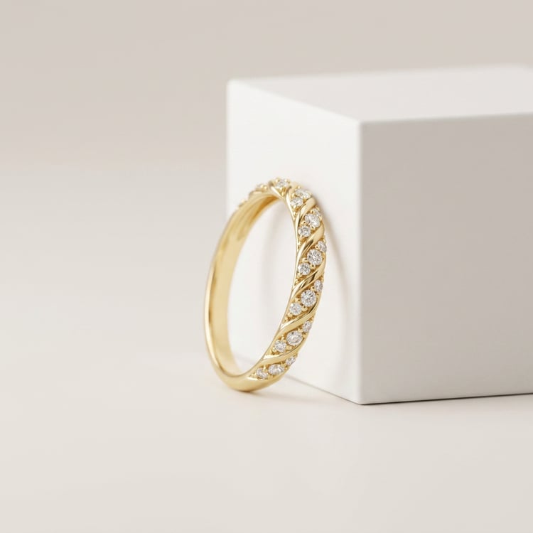 Proplétaný eternity prsten s lab-grown diamanty Rami 169727