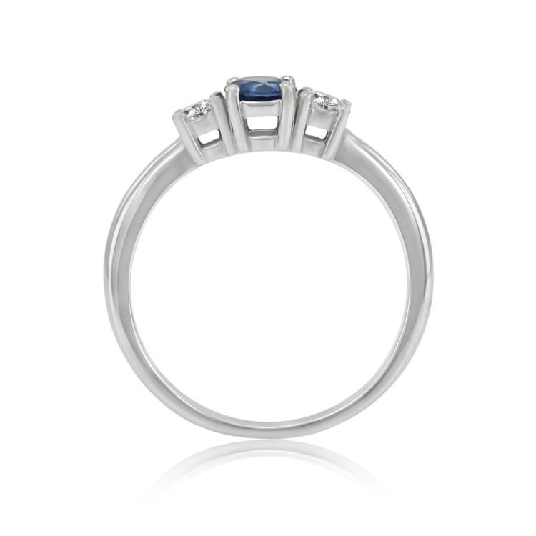 Diamantový prsten zásnubní se safírem 17860