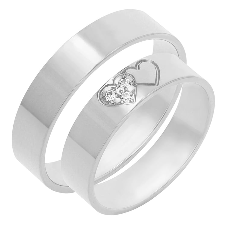 Snubní prsteny z bílého zlata 78115