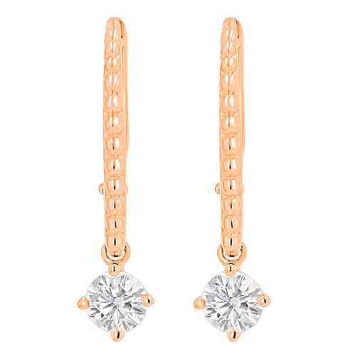Stříbrné náušnice s 0.25ct lab-grown diamantem Fana