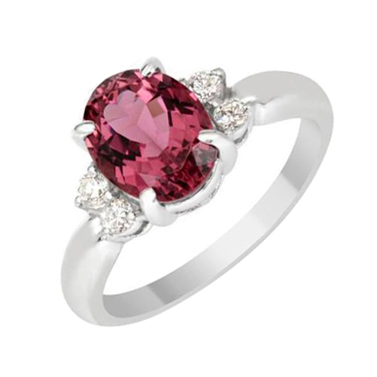 Platinový prsten s turmalínem 83809