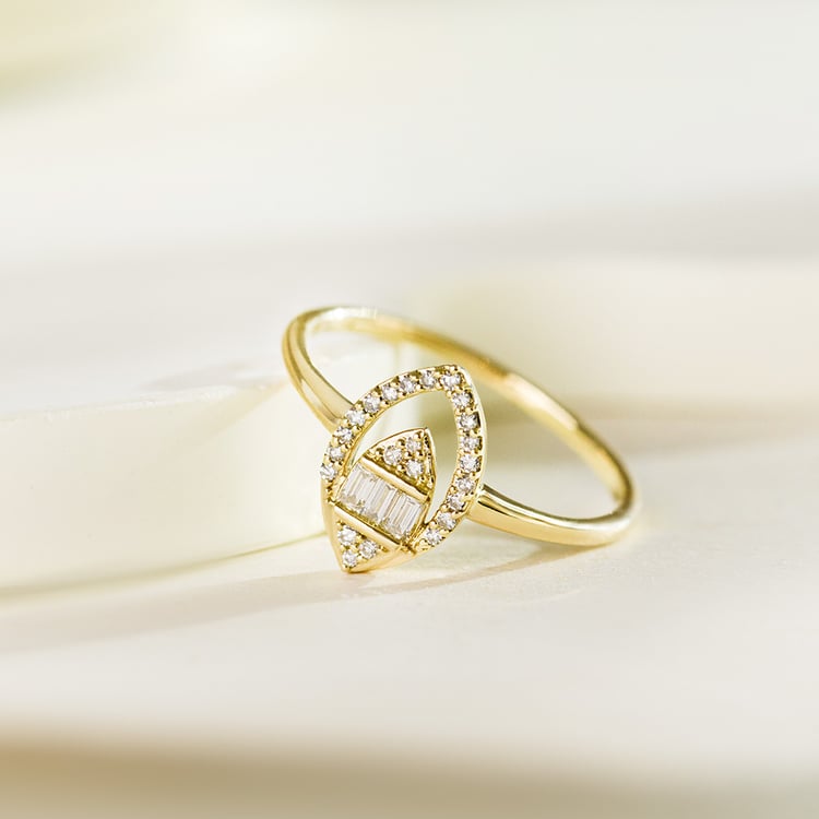 Zlatý prsten zdobený lab-grown diamanty Sigurd 161848