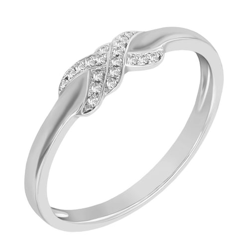 Zlatý romantický prsten s diamanty Teskala