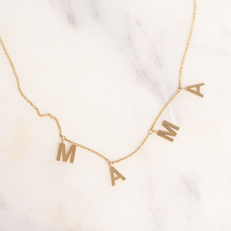 Stříbrný náhrdelník s písmenky Mama 118934