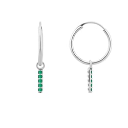 Zlaté visací náušnice se smaragdy Elaine