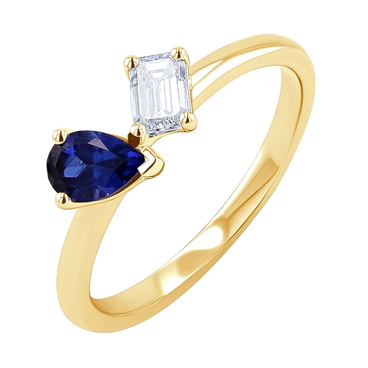 Kolekce šperků Toi et Moi s lab-grown diamantem a safírem Querida 134985