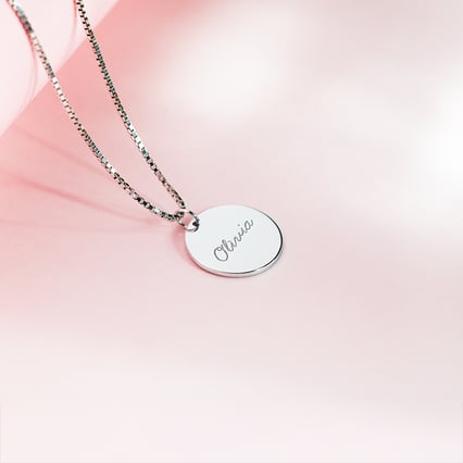 Platinový přívěsek s oboustranným gravírem Leasy