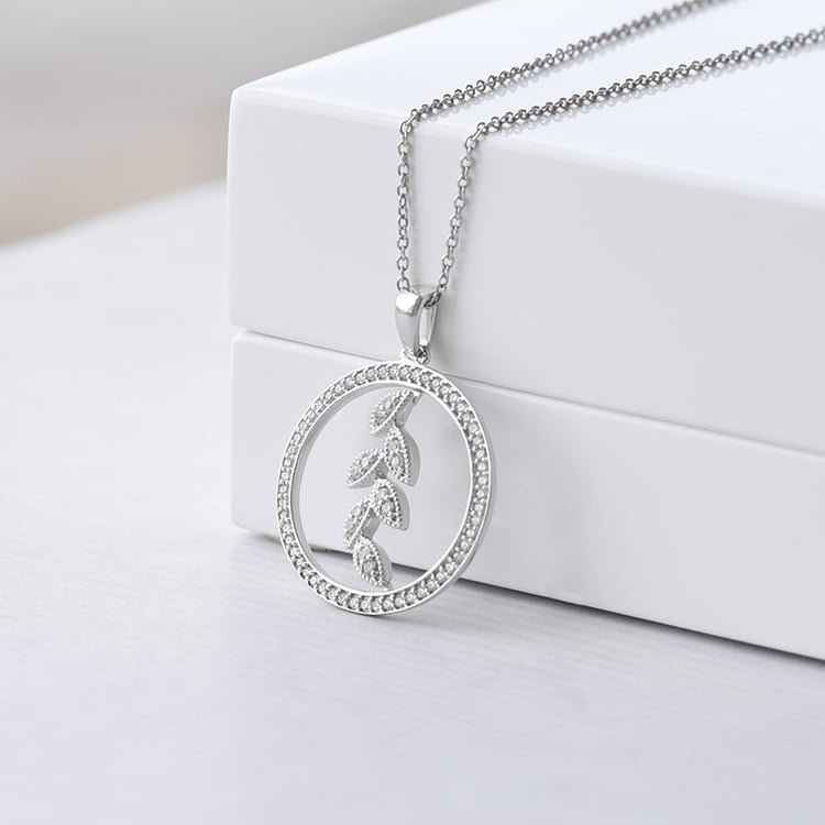 Diamantové lístky v přívěsku 69043