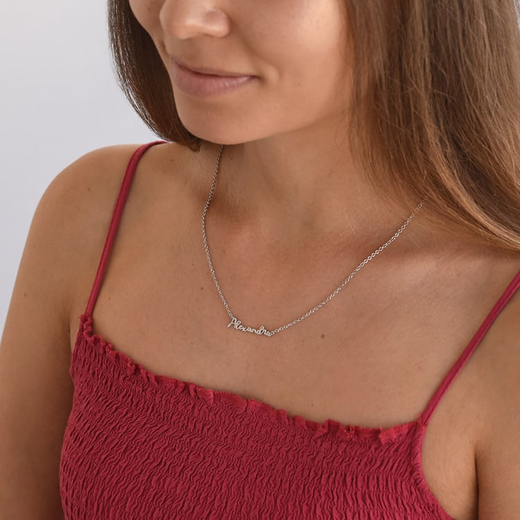 Stříbrný náhrdelník se jménem dle přání 67476