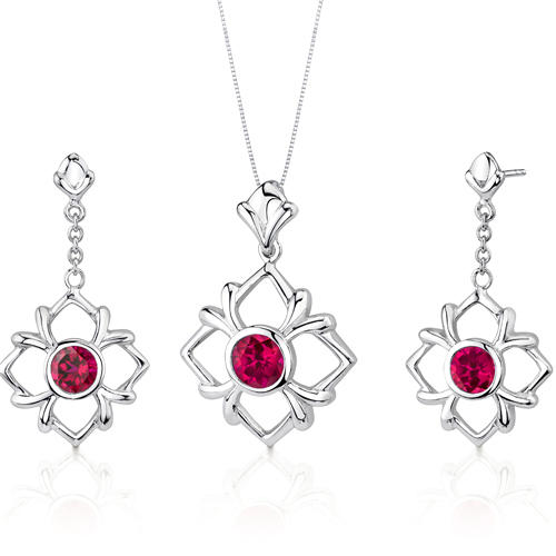 Stříbrná kolekce s rubíny