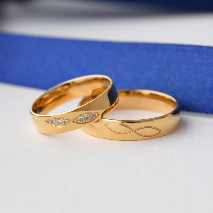 Decentní snubní prsteny ze zlata 76242