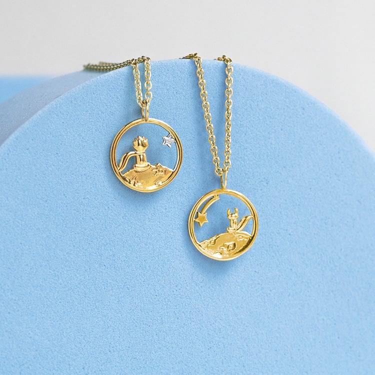 Kolekce stříbrných vykrojených náhrdelníků Malý princ 152470