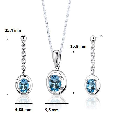 Topazová stříbrná kolekce 12489