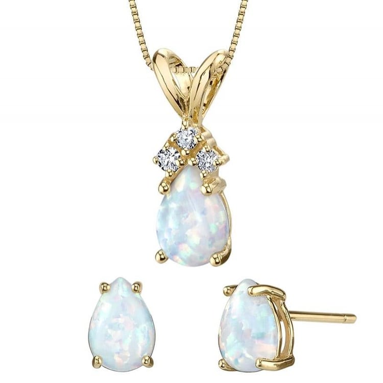 Zlatá kolekce s opály 25308