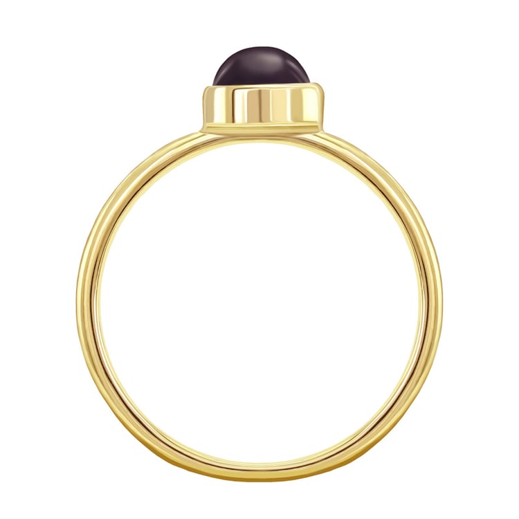 Zlatý prsten se modrým star safírem 34134