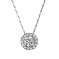 Halo náhrdelník s 0.30ct IGI certifikovaným lab-grown diamantem Vicky