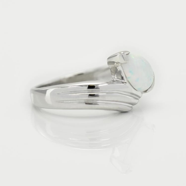 Prsten s bílým opálem 15452