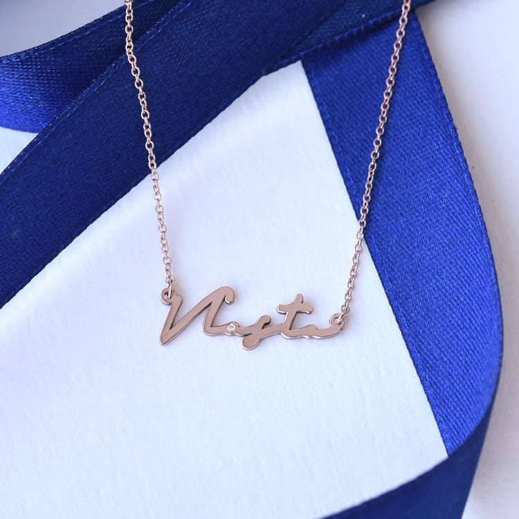 Náhrdelník se jménem a diamantem 78463