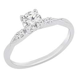 Zásnubní prsten s výběrem písmene a lab-grown diamanty Mileva