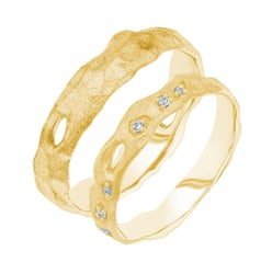 Zlaté snubní prsteny Rock