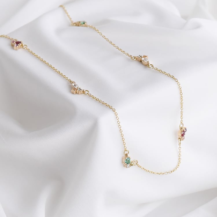 Cluster náhrdelník ze zlata 91319