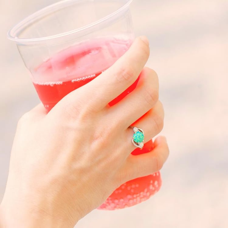 Stříbrný prsten s opálem Jimena 14587