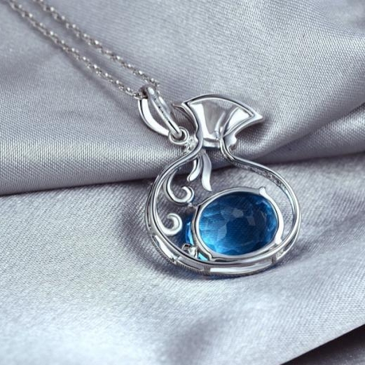 Zlatý náhrdelník s topasem 3598