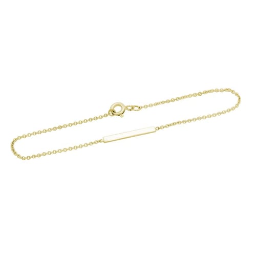 Zlatý minimalistický náramek Bar
