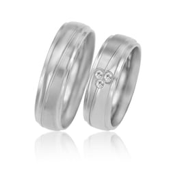 Zlaté svatební prsteny s diamanty Eloy