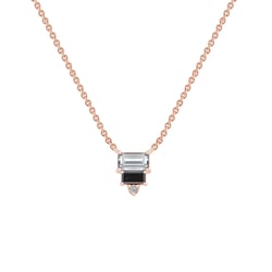 Náhrdelník s moissanitem a salt and pepper diamanty Ivano
