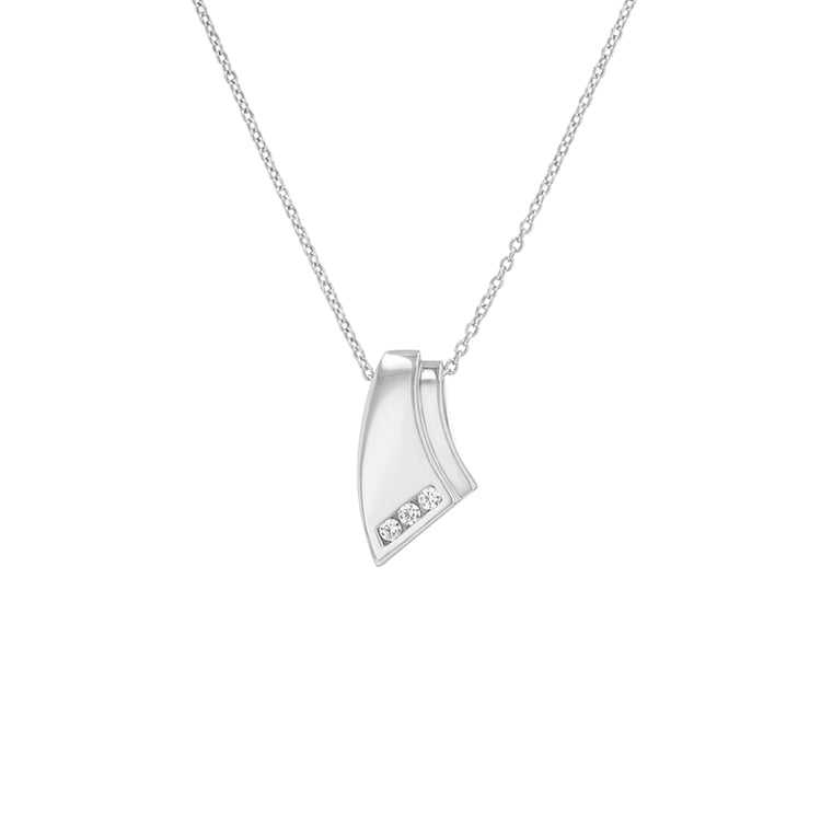 Přívěsek z bílého zlata s diamanty