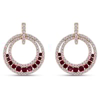 Luxusní náušnice s diamanty a rubíny Quasimo