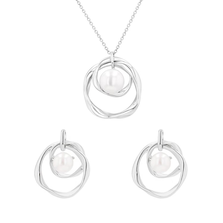 Kolekce stříbrných šperků s perlami Jerioth 164116