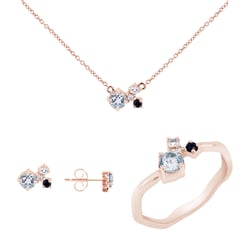 Stříbrná kolekce šperků s akvamaríny, safíry, měsíčními kameny a diamanty Halli