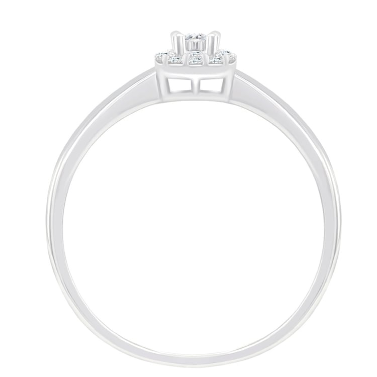 Zlatý zásnubní prsten s diamanty 41736