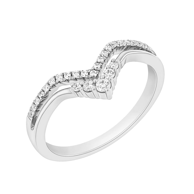 Vykrojený prsten se syntetickými diamanty ze zlata 92017