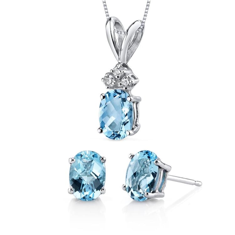 Set topazových šperků ze zlata