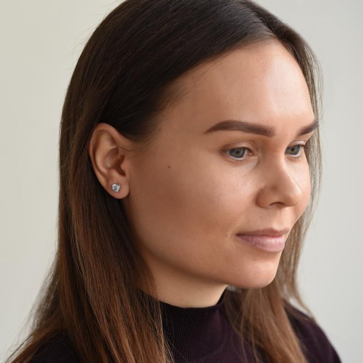 Zlaté náušnice se srdíčky 52919