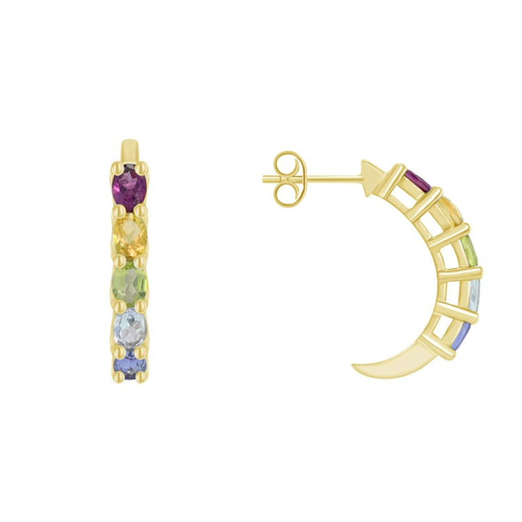 Duhové stříbrné náušnice 60667