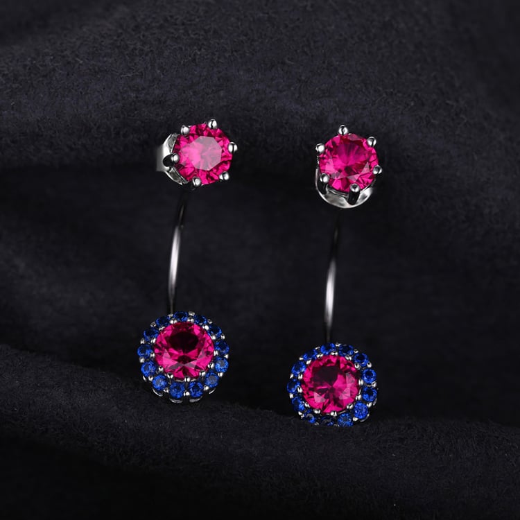 Náušnice s rubíny 18846