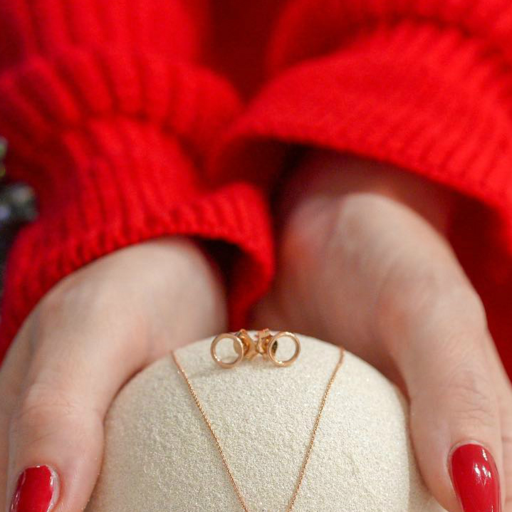 Stříbrné napichovací karma náušnice Belisa 102618